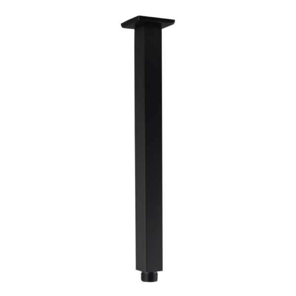 Square Black Ceiling Shower Arm 300mm - Image 2