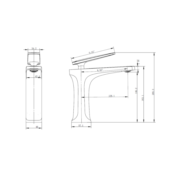 Bathroom Brass Black Basin Mixer Tap - Image 4