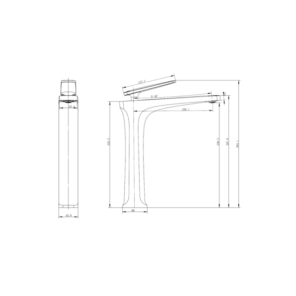 Bathroom Brass Black Basin Mixer Tap - Image 5