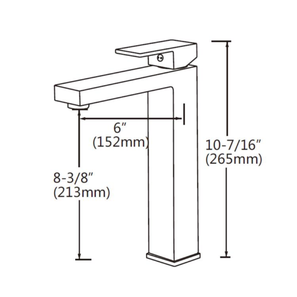 BLAZE Black Tall Basin Mixer - Image 3
