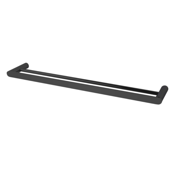 RUSHY Black Double Towel Rail 600mm - Image 2