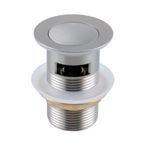 32/40mm Solid Brass Basin Pop Up Waste with Overflow Brushed Nickel