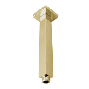 Brushed Yellow Gold Square Ceiling Shower Arm 200mm