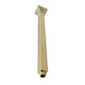 Brushed Yellow Gold Square Ceiling Shower Arm 400mm
