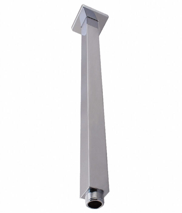 Brushed Nickel Square Ceiling Shower Arm 400mm - Image 2