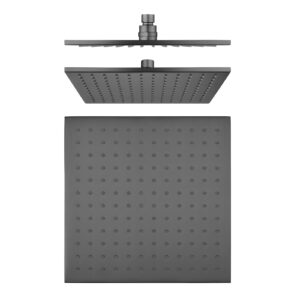 250mm Gun Metal Grey Soild Brass Shower Head