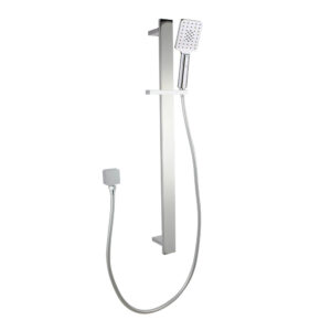 Chrome Square Handheld Shower Rail Set