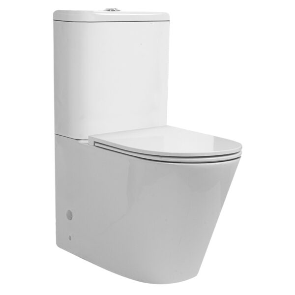 Bathroom Rimless Back To Wall White Ceramic Toilet Suite 642*380*850mm - Image 4