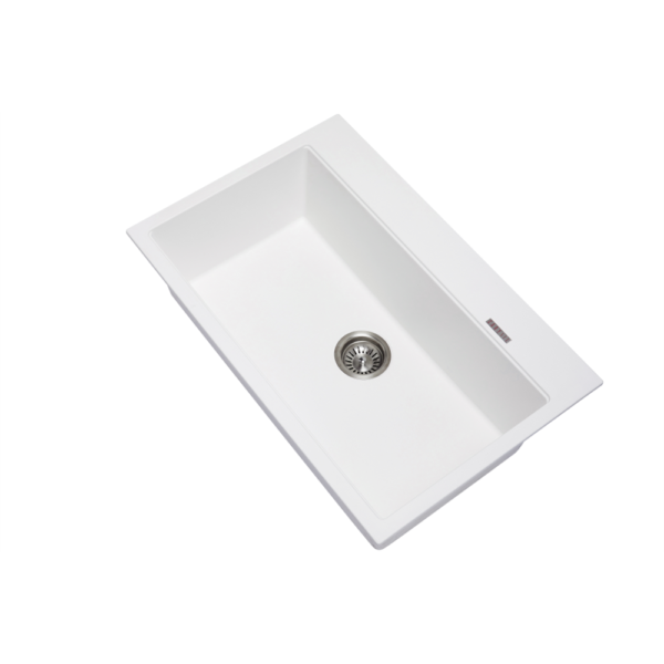 780 x 510 x 220mm Carysil White Single Bowl Granite Stone Kitchen Sink Top/Under Mount - Image 2