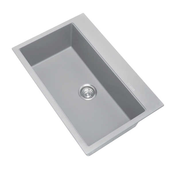 780 x 510 x 220mm Carysil Black Single Bowl Granite Stone Kitchen Sink Top/Under Mount - Image 3