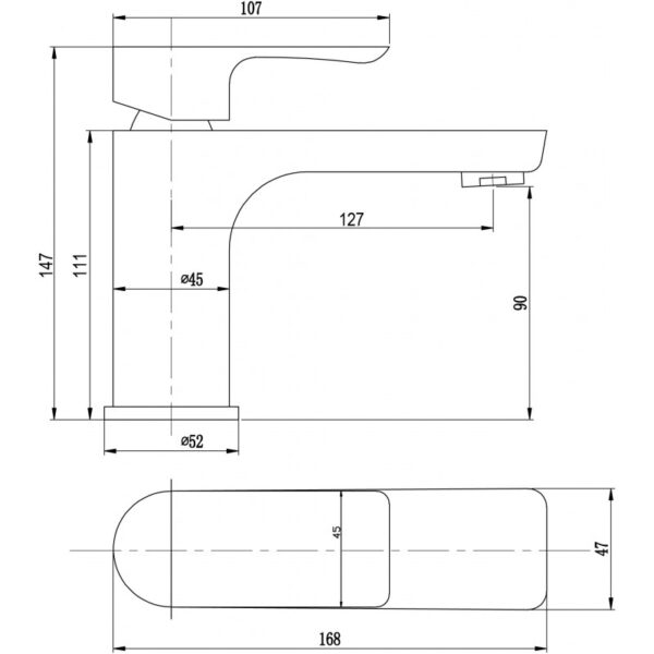 VOG White and Chrome Basin Mixer - Image 3