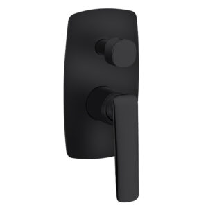Bellino Matte Black Wall Mixer Diverter