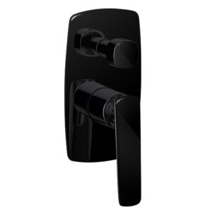 Bellino High Gloss Black Wall Mixer Diverter