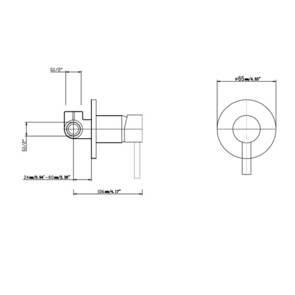 Cavallo Chrome Square Single Towel Rail 600mm - Image 3